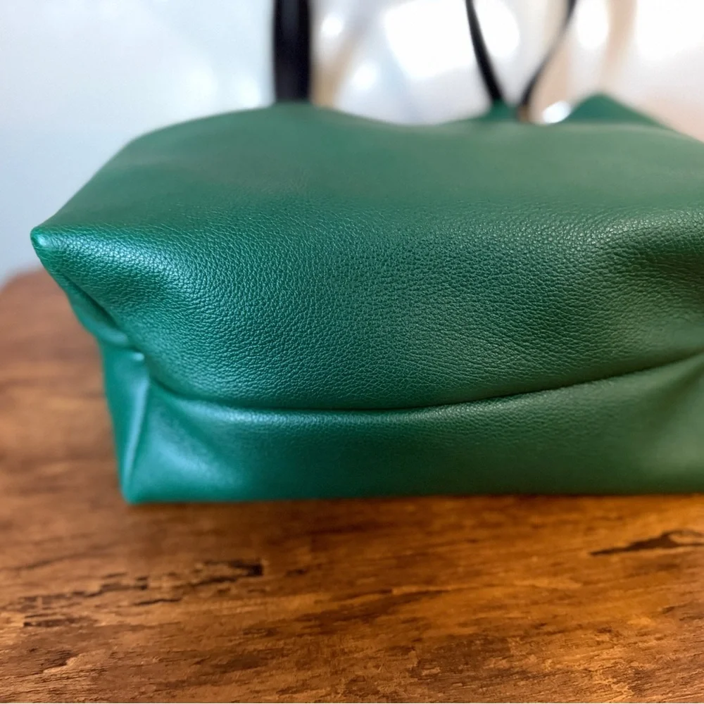 Portland Leather Bacalar Green Leather Tote Bag Large - Picture 5 of 6